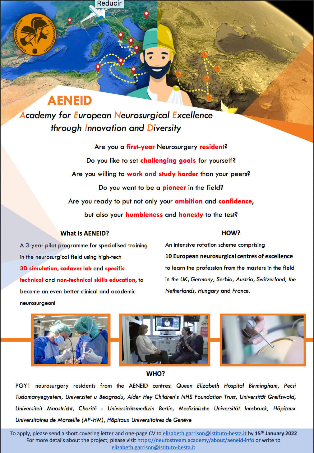Last call to apply for the AENEID Programme